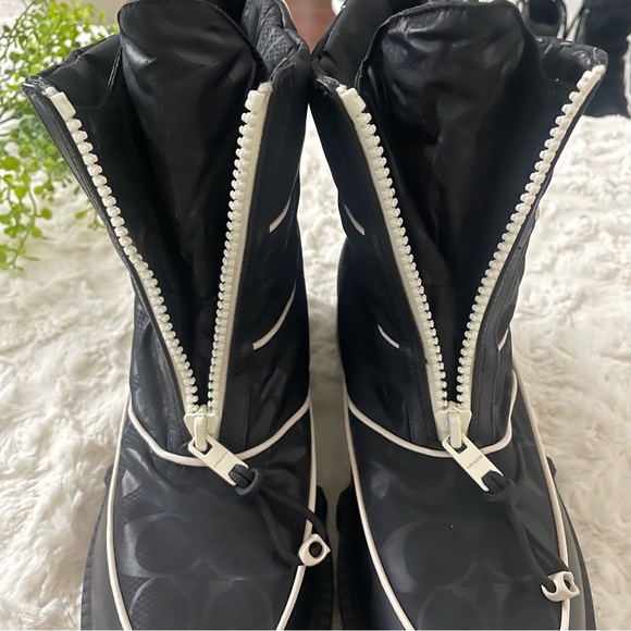 COACH Leona Monogram Nylon Ankle Boots - Picture 10 of 16